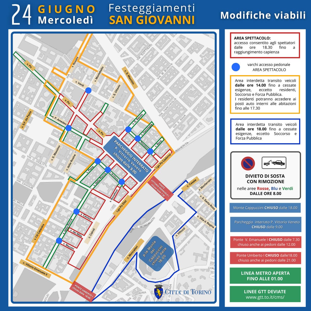 Festa di San Giovanni: modalità di accesso, viabilità, provvedimenti e divieti