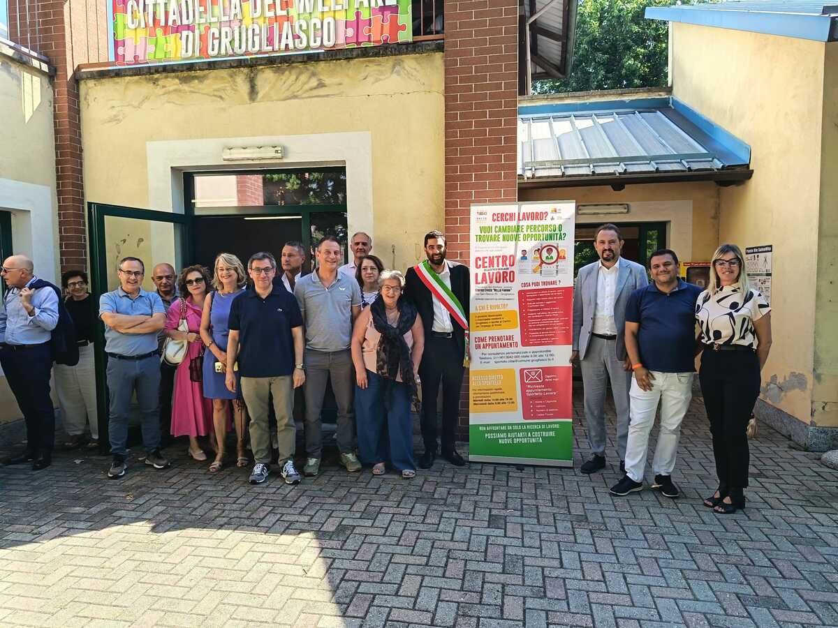 Grugliasco, inaugurati i nuovi locali dello sportello lavoro nella cittadina del welfare