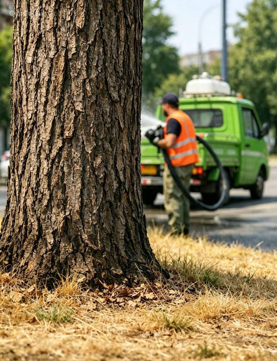 Collegno: irrigazioni straordinarie per proteggere il patrimonio verde
