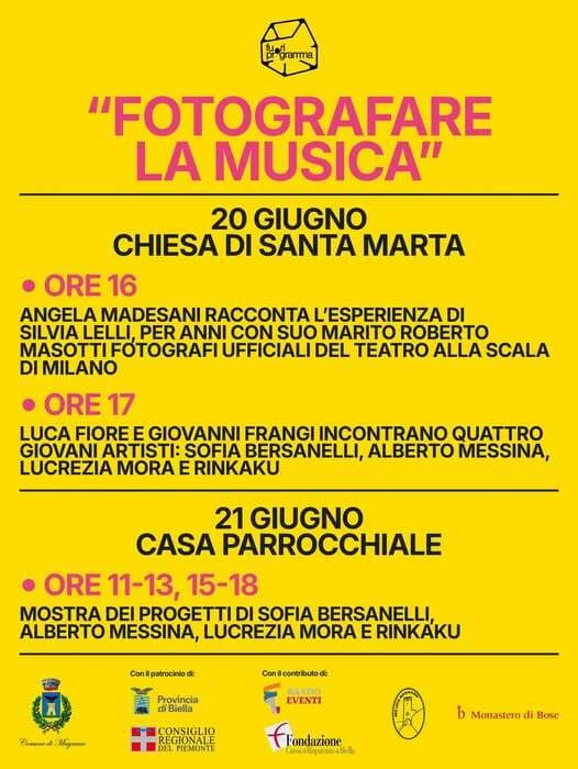 “Fotografare la musica” a Magnano: due giorni tra immagini, arte e giovani talenti