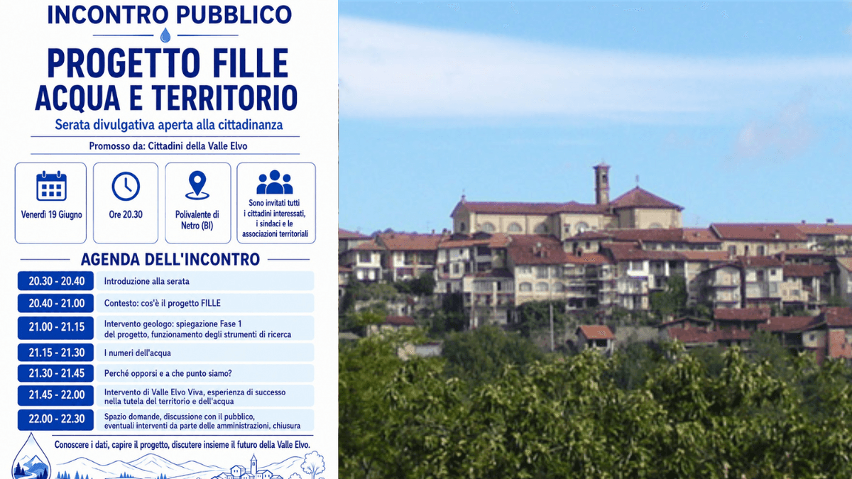 Netro, Acqua e territorio: questa sera il punto sul Progetto FILLE