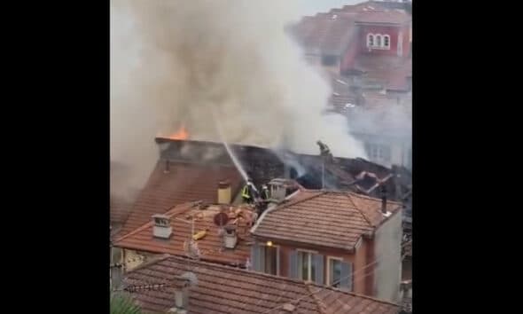 Incendio a Cannero Riviera, a fuoco un albergo, ferito un vigile del fuoco
