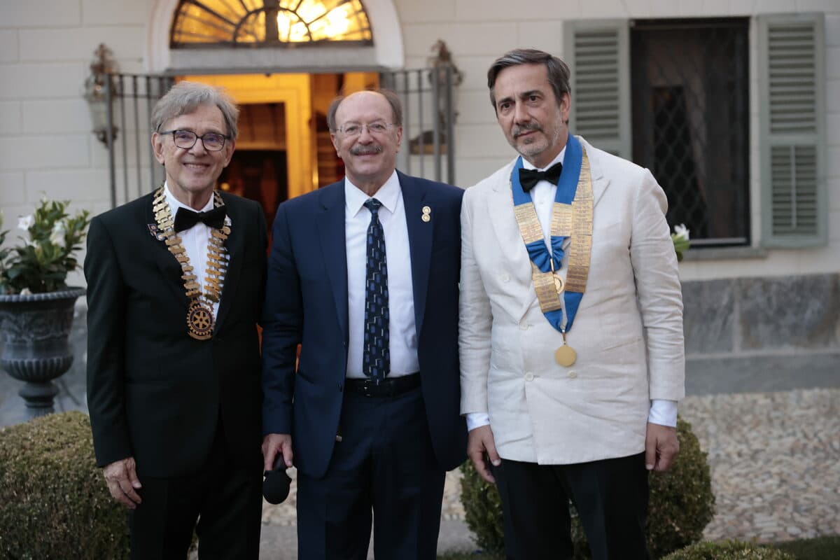 Rotary Club Cuneo 1925: passaggio di consegne tra Daniel Gallina e Giulio Fraternali Orcioni