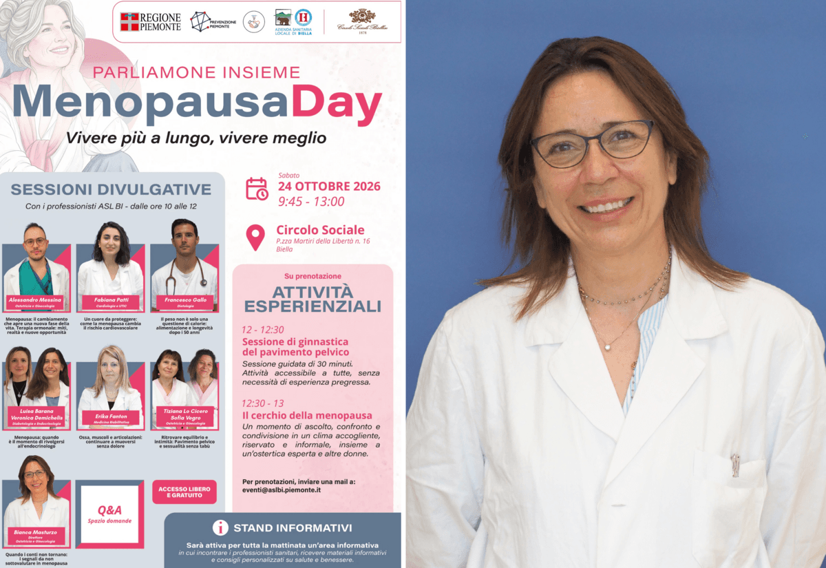 Menopausa, parliamone insieme: una mattinata con i professionisti dell'ASL di Biella per informarsi e prendersi cura di sé