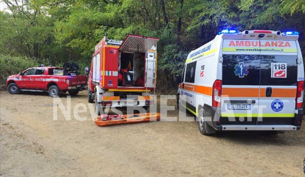 Ferito sul greto del torrente Elvo, soccorso un uomo a Occhieppo Superiore