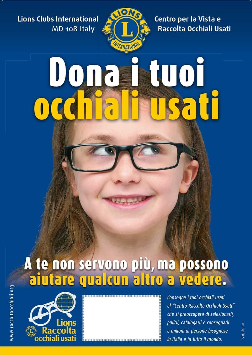 Il Lions Club Saluzzo-Savigliano in campo per la “Settimana del Service della Vista”:  al via la raccolta di occhiali usati