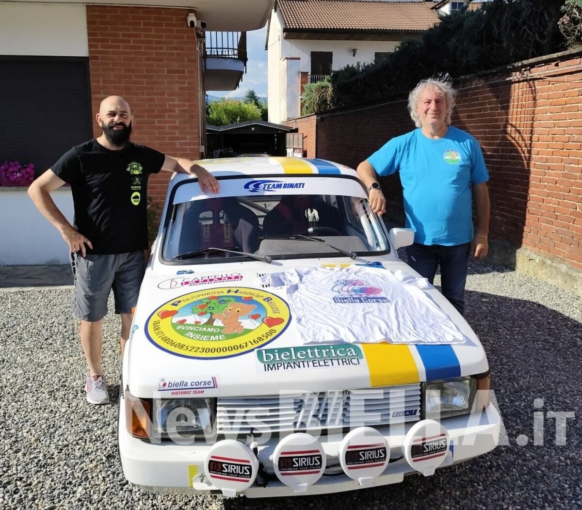 Rally Lana Storico, Bonetto-Ciani in gara per solidarietà: “Regaleremo un sorriso ai ragazzi della Polisportiva Handicap Biellese” FOTO e VIDEO