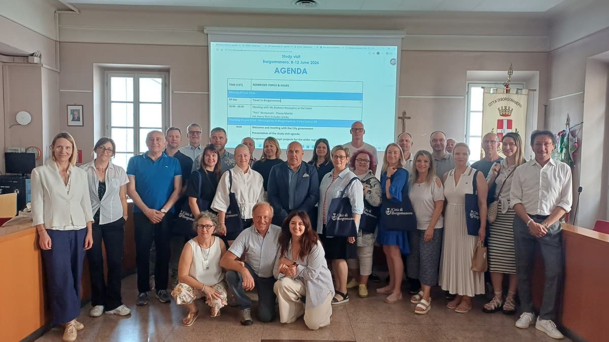 Borgomanero rafforza il suo ruolo europeo: dalla rete CityLake alla visita della delegazione estone di Tartu