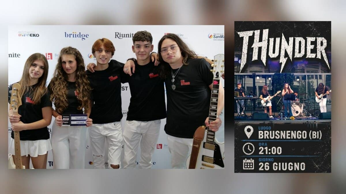 Thunder, un'estate di concerti e un progetto segreto per la giovane band biellese FOTO