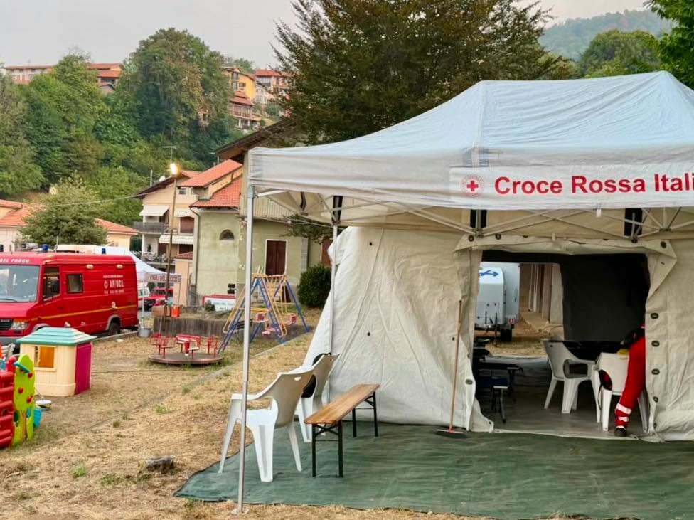 Coggiola, proseguono le operazioni: Croce Rossa a sostegno delle squadre