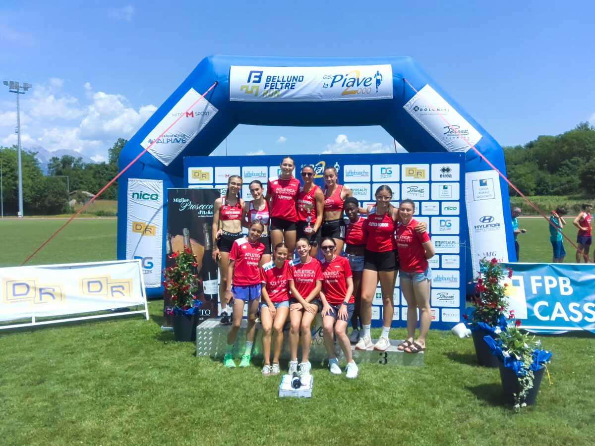 Atletica Mondovì on fire ai campionati di società assoluti: vittoria tra le donne e terzo posto nel maschile