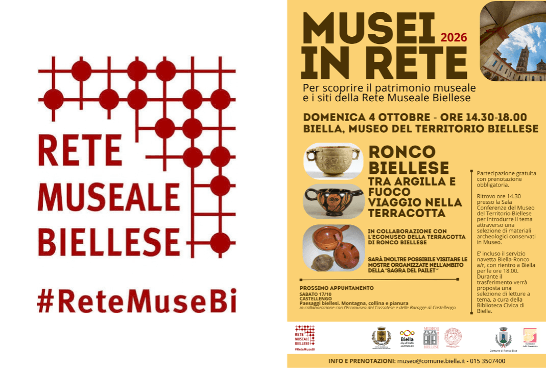 Rete Museale Biellese, dal Museo del Territorio all'Ecomuseo della Terracotta: torna "Musei in rete"