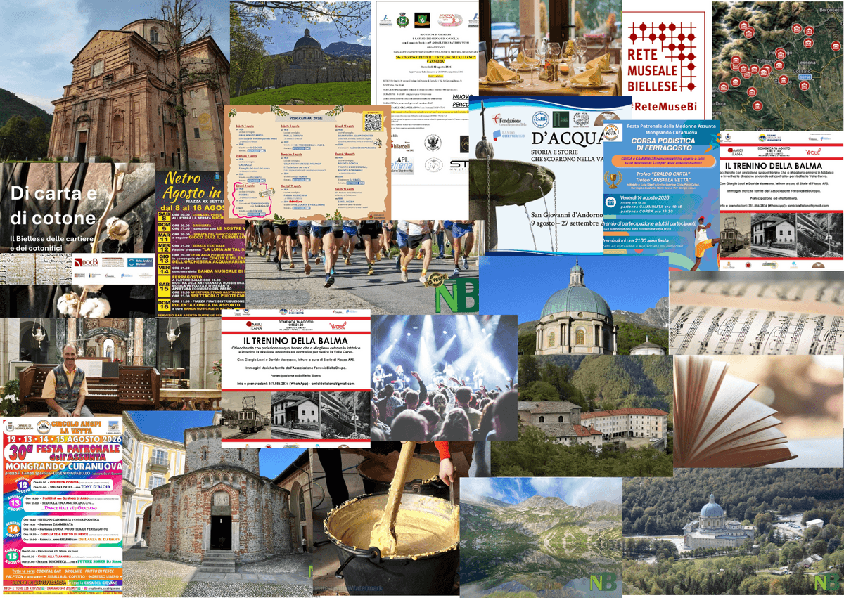 Tante cose da fare a Biella domenica 16 agosto
