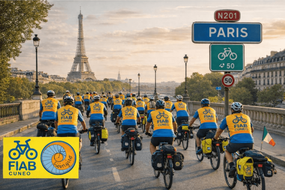 Da Cuneo a Parigi in bicicletta: 22 ciclisti FIAB pronti a pedalare verso la capitale francese