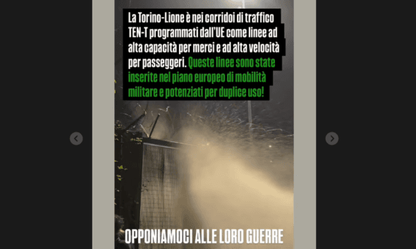 Ancora tensioni al cantiere della Torino-Lione di Chiomonte: finisce con lanci di pietre, polizia risponde con idranti e lacrimogeni