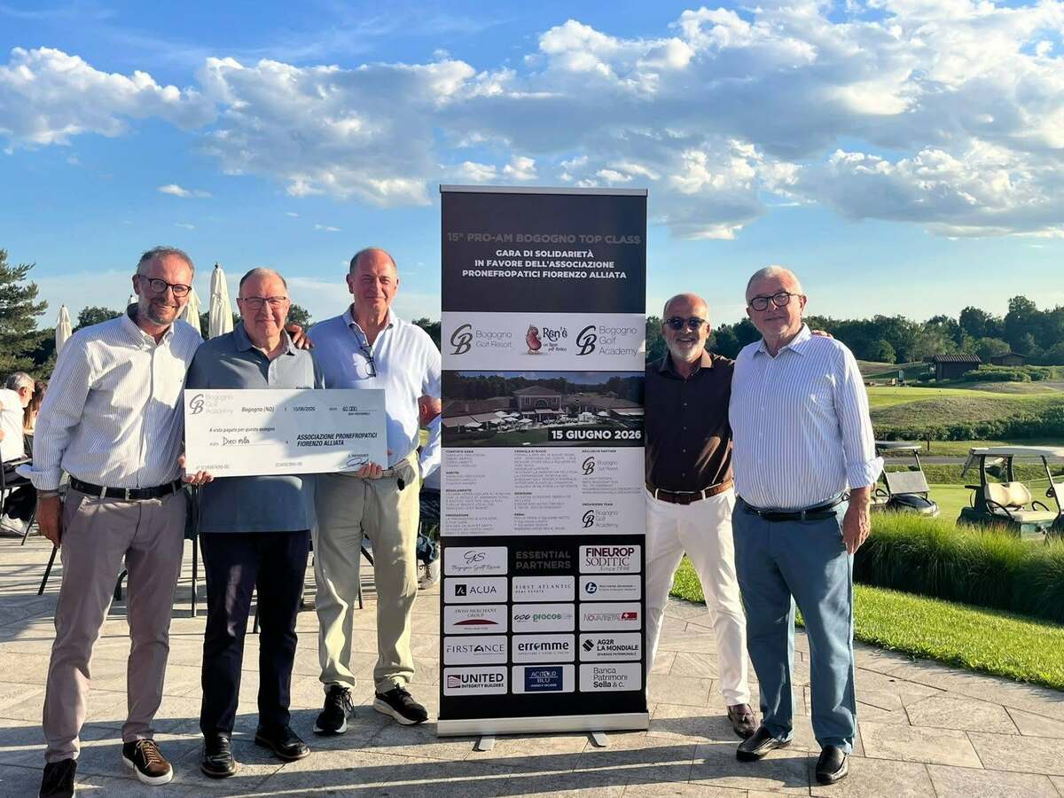 Golf e solidarietà a Bogogno: 10mila euro per l’Associazione Pronefropatici