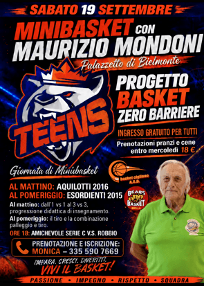 Una giornata di grande basket a Bielmonte con Maurizio Mondoni