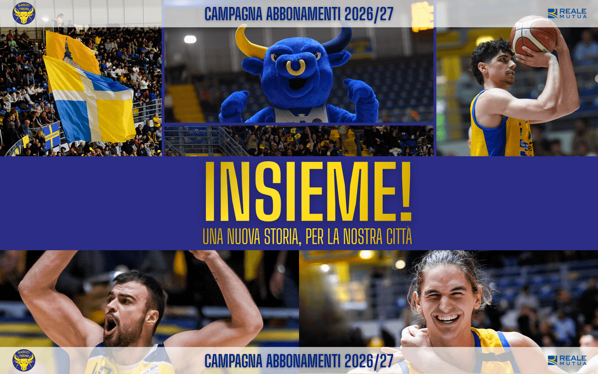 Al via la campagna abbonamenti 2026/27 della Reale Mutua Basket Torino