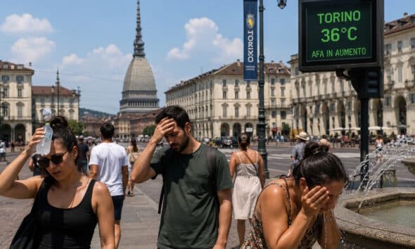 Piemonte sempre nella morsa del caldo estremo: domenica picchi fino a 40 gradi, poi rischio forti temporali con grandine e vento