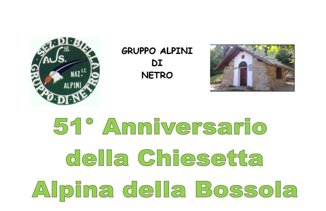 Netro, gli Alpini celebrano il 51° anniversario della Chiesetta della Bossola