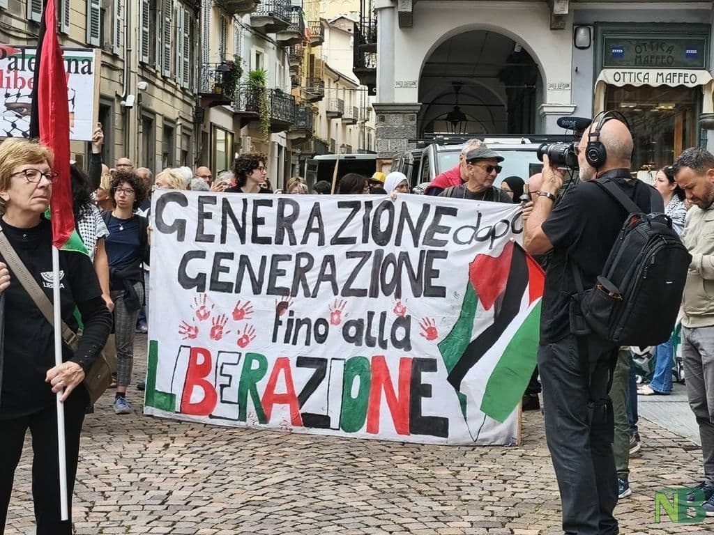 “Biellesi per la Palestina Libera”: oggi il presidio a Biella
