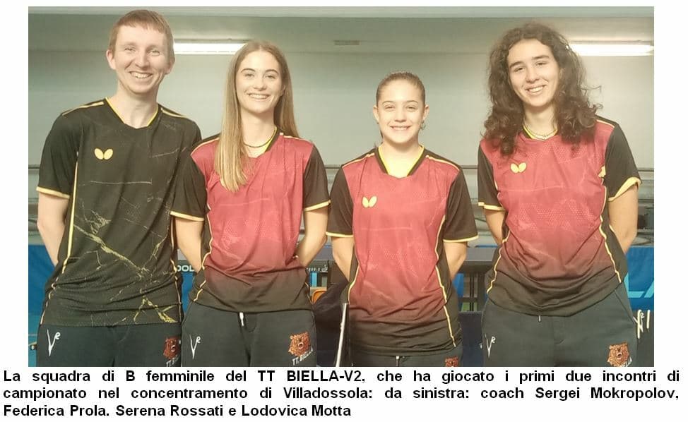 Tennistavolo Biella, esordio vincente in Serie B femminile