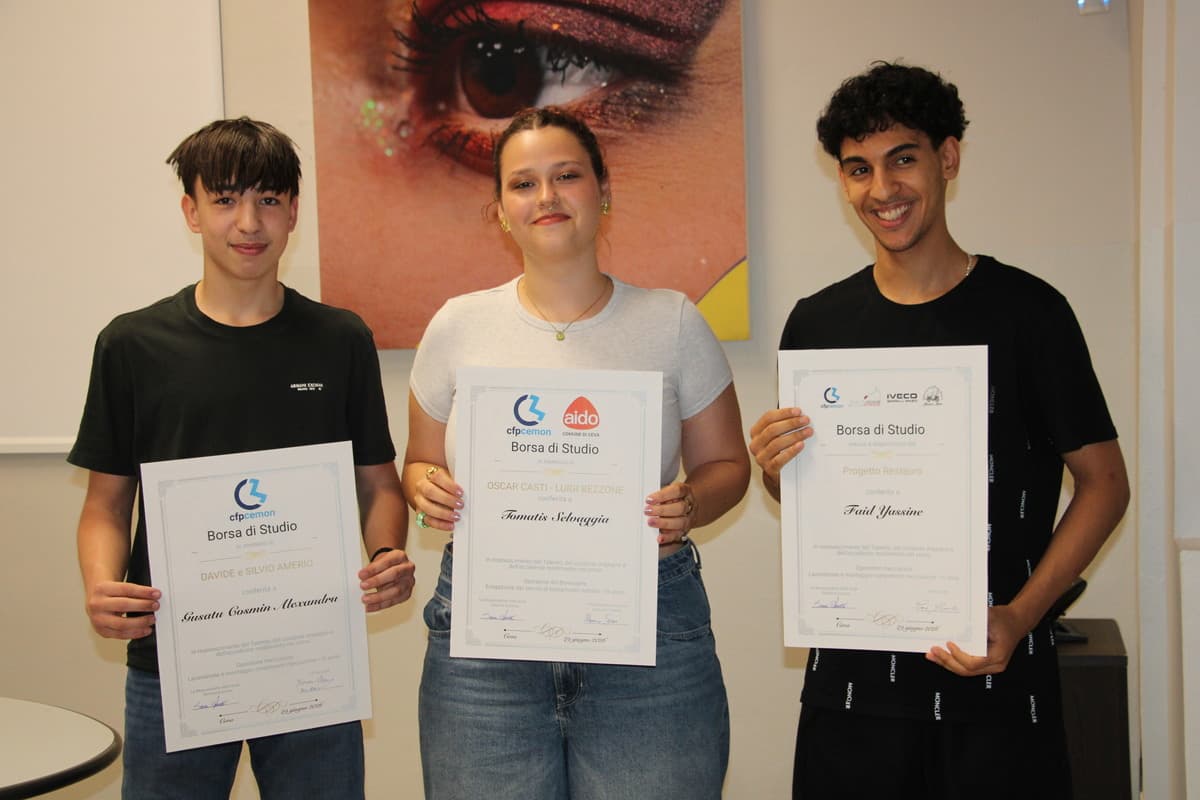 Consegnate oggi al CFPcemon di Ceva le borse di studio per "accrescere la passione e dare strumenti concreti per il futuro" [FOTO]