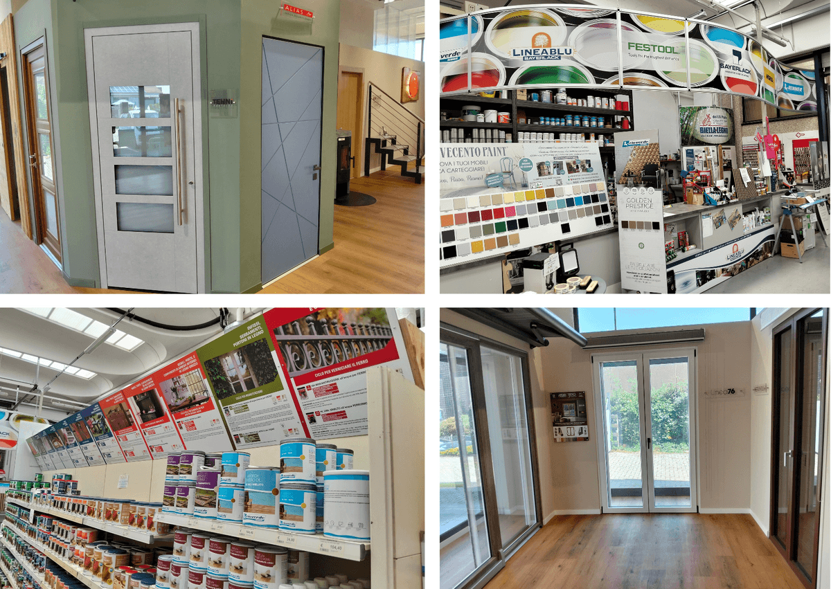 Biella Legno, colore e design per la casa: dal reparto vernici al nuovo showroom dedicato a serramenti e infissi FOTO